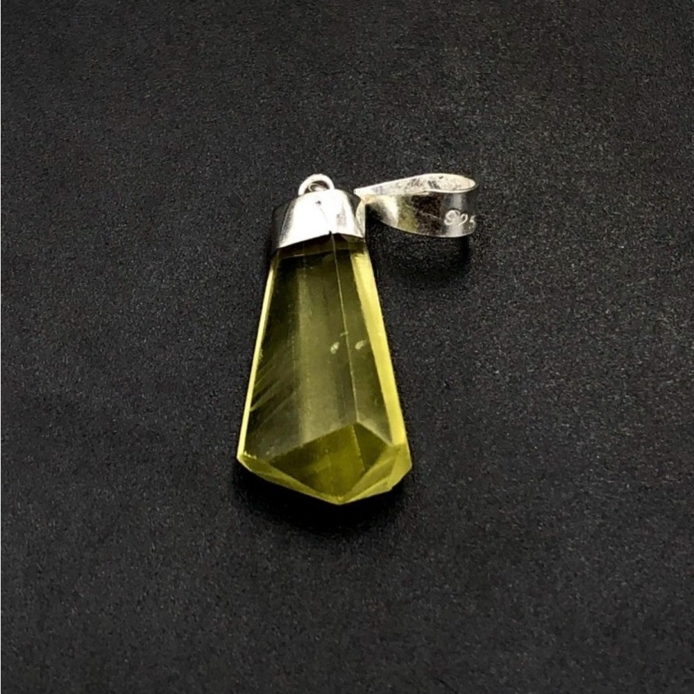 ✨ 10ct Natural Citrine Pendant • Sterling Silver 925 • Unheated Brazil Gemstone